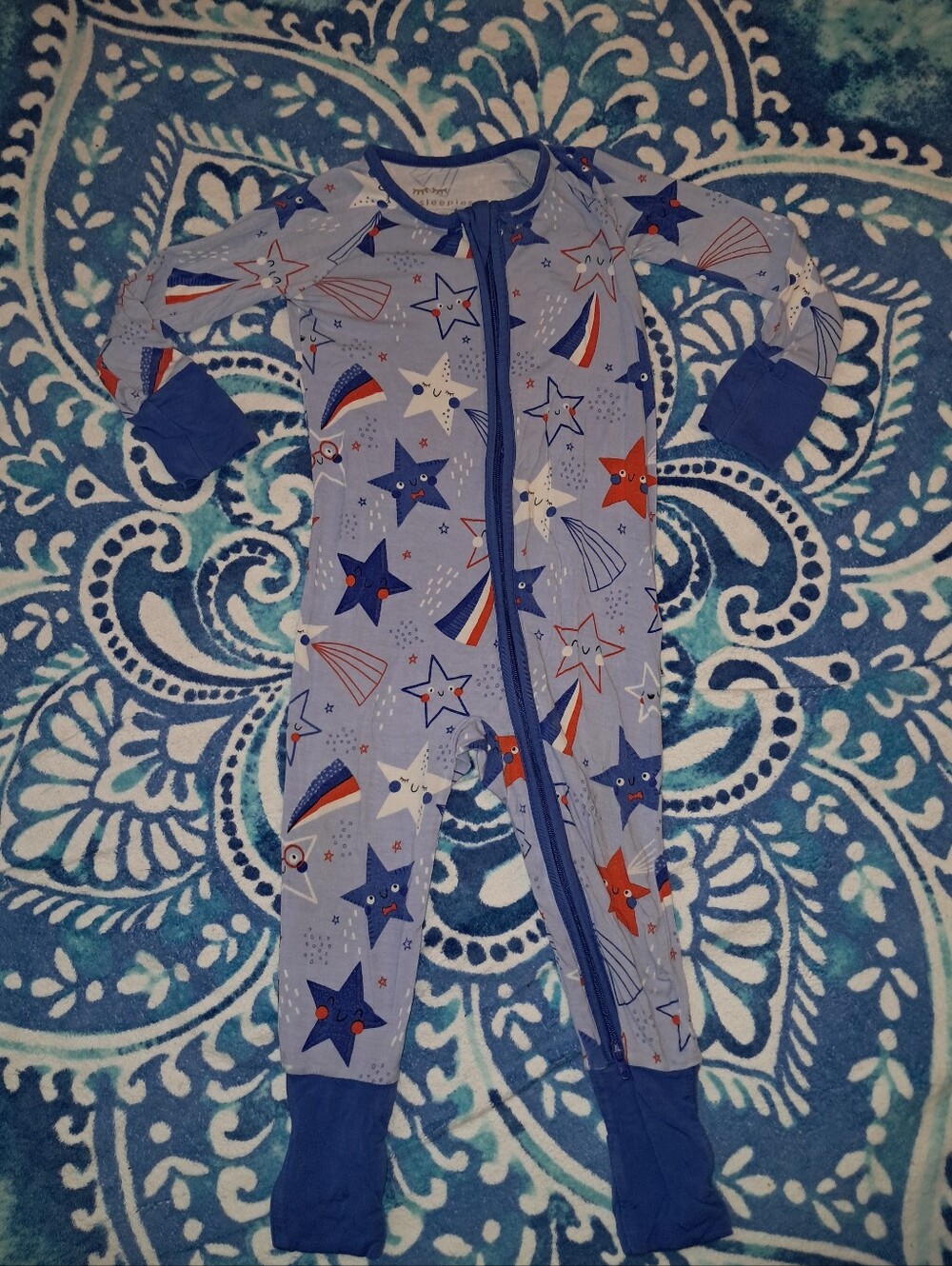 Little Sleepies brand Little girls or boys size 6-12 months, bamboo blend pajama